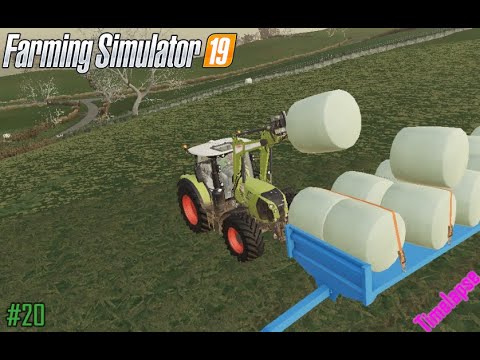 Gathering Silage Bales / Sandy Bay Seasons Ep.20 / Farming Simulator 19 Timelapse