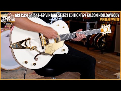 Gretsch G6136T-59 Vintage Select Edition '59 Falcon Hollow Body Vintage White image 11