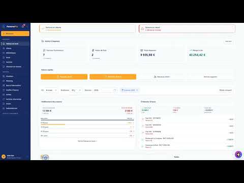 Tutoriel vidéo : Le tableau de bord — Formation FacturesPro