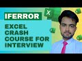 Excel Crash Course For Interview IFERROR CorporateWala Genpact Excel Test Accenture Excel Q A