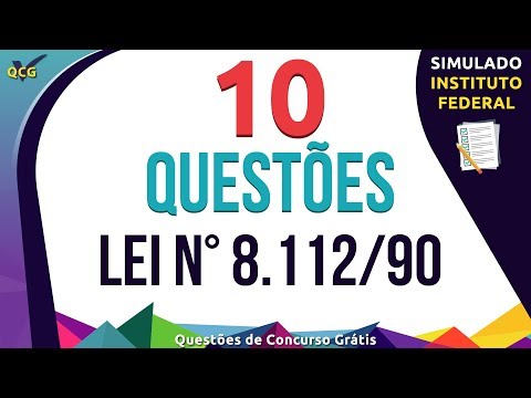 Simulado Assistente em Administração IF Instituto Federal | Lei nº 8.112 de 1990