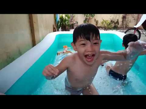 Swimming with Xander and Andre!