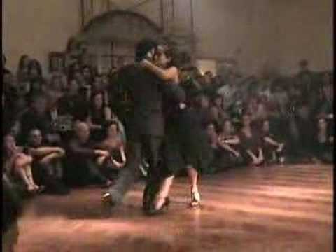  Ezequiel Paludi  and  Sabrina Masso  are  dancing  to  the  tango  "  Vieja Luna  "
