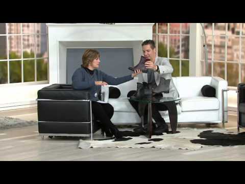 H by Halston Leather Ankle Boots with Faux Fur Lining - Olga on QVC