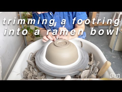HOW TO: Trim a footring into a ramen bowl on the pottery wheel | MAE CERAMICS