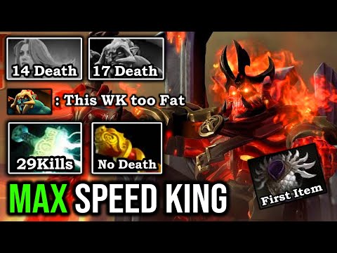Brutally Right Click Wraith King Even Huskar Can't Stand 1v1 with Armlet Raid Boss Max Attack Speed