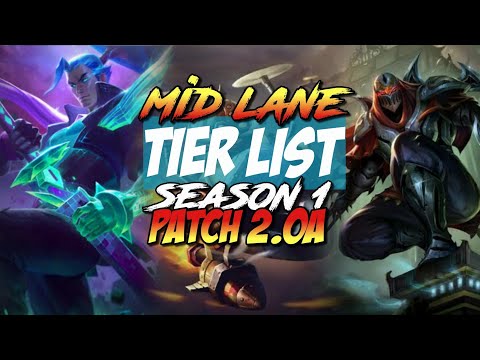 MID LANE TIER LIST S1 Patch 2.0a + GIVEAWAY | RUNES, BUILD, COUNTER  | WILDRIFT TIERLIST