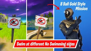 Swim at different No Swimming signs - How to unlock 8-Ball vs Scratch Gold Style - Overtime Missions