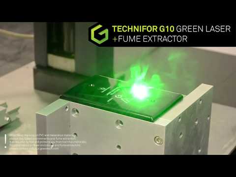 Slide 9 - GREEN laser for integration  5W F100mm with lasertrace (video)