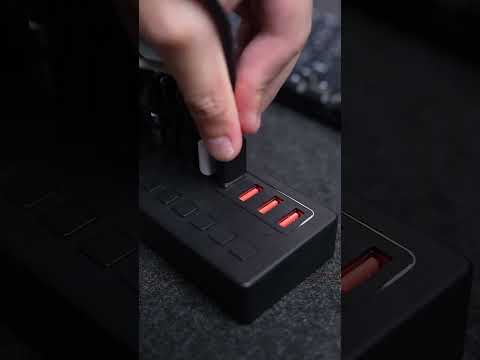 16 Port USB C Smart Charging Hub Splitter Powered Switch#tech #pc #laptop #computer #usbhub #acasis
