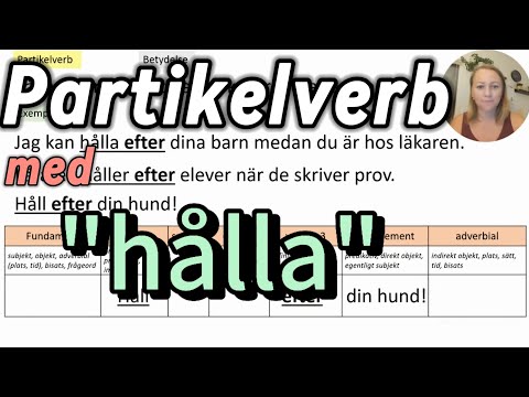 Partikelverb med HÅLLA, film 1