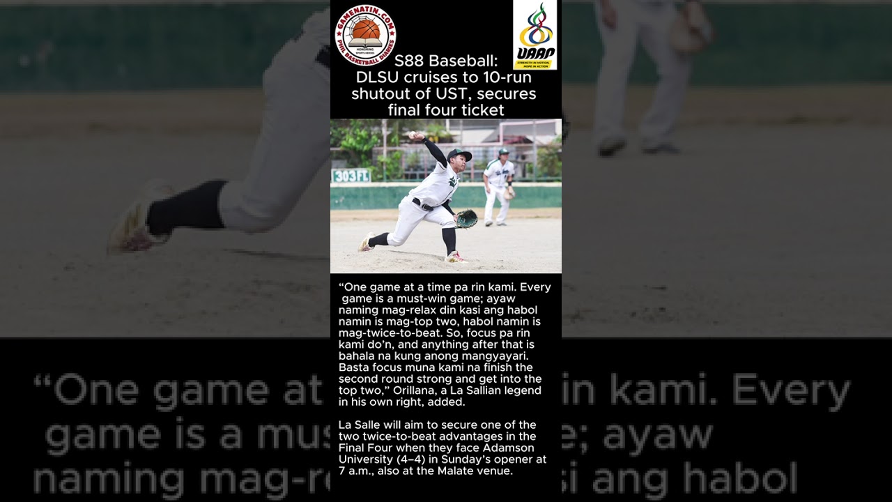 UAAP Men's Baseball: DLSU shuts out UST to enter Final 4