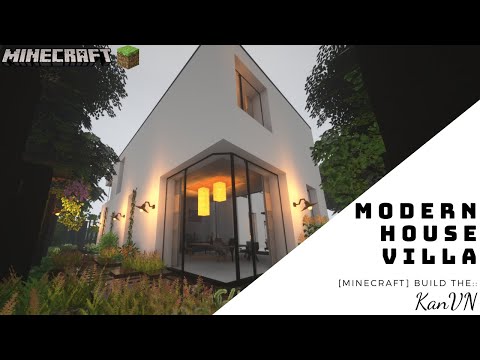 [Minecraft] Build The: Modern House Villa ｜Testing Cocricot Mod 🌿💙