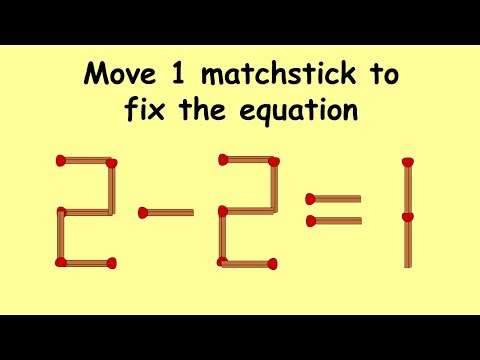 Fix 2-2=1| Match Stick Puzzles part 35 | Puzzles with Answer