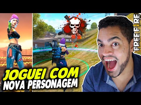 JOGUEI COM A NOVA PERSONAGEM DIANA SERVIDOR AVANÇADO - FREE FIRE