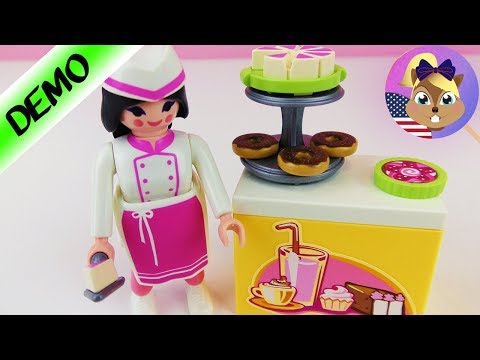 Playmobil PASTRY CHEF WITH PIE COUNTER! Donuts & Cake! Perfect for Shopping Mall - Play with me