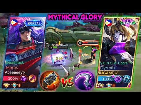 DYRROTH VS MYTHICAL GLORY MARTIS BUFFED META | DANGEROUS FIGHTER! | BEST BUILD IN HIGH RANK MLBB