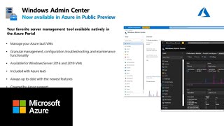 How to use Windows Admin Center in the Azure Portal