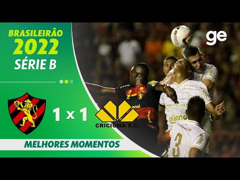 SPORT 1 X 1 CRICIÚMA | MELHORES MOMENTOS | 22ª RODADA BRASILEIRÃO SÉRIE B 2022 | ge.globo