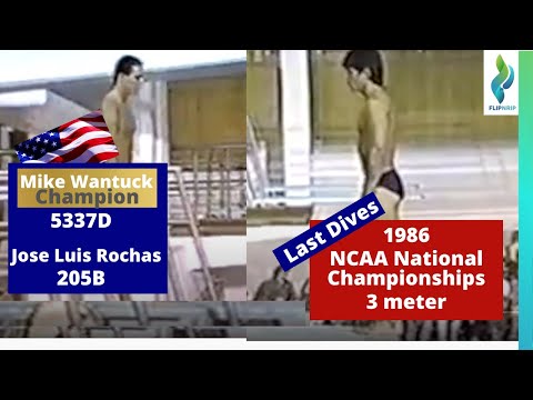 1987 Mike Wantuck 205B & Jose Luis Rocha 5337D - NCAA Mens 3 Meter Diving Finals