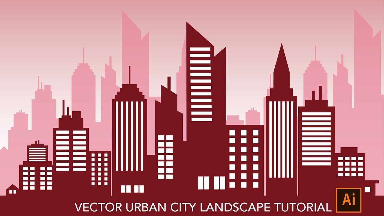 HOW TO MAKE | VECTOR CITY LANDSCAPE | SKYLINES SILHOUETTE ILLUSTRATOR CC TUTORIALS