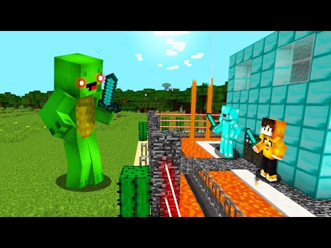 Evil Mikey vs. Security House Battle - Minecraft
