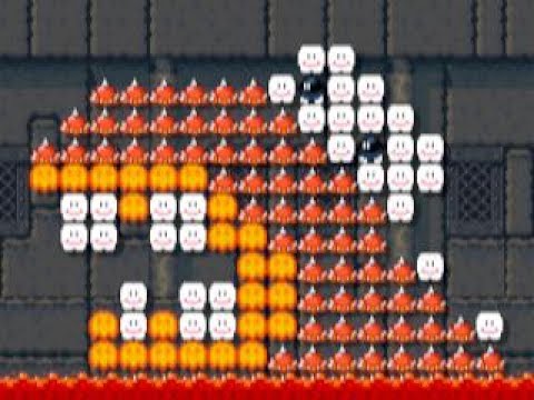 Red Herring Temple Lava Chamber ~ by Usoki ~ SUPER MARIO MAKER Raw GAMEPLAY