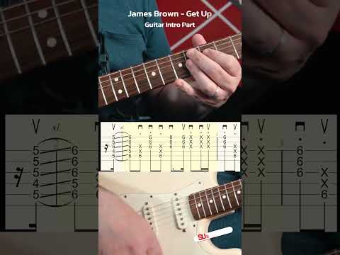 #tutorial  James Brown - Get Up Guitar Intro Part. #guitar  #guitarcover  #guitartutorial