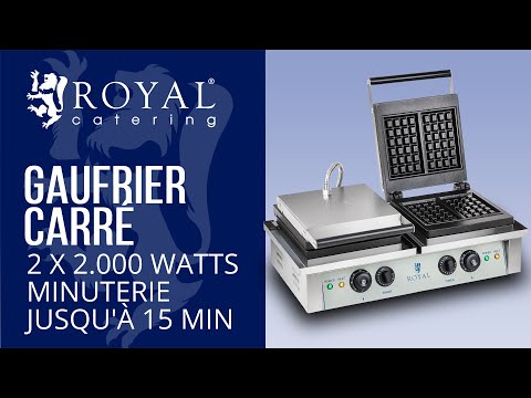 Vidéo - Gaufrier carré - 2 x 2.000 watts