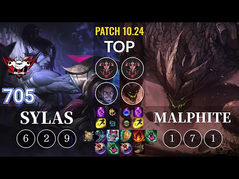 JDG 705 Sylas vs Malphite Top - KR Patch 10.24