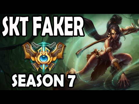 FAKER plays NIDALEE Jungle vs. A Korean BRONZE LEE SIN