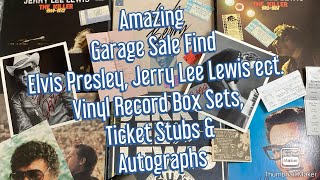 Garage Sale Find.  Elvis Presley ,Jerry Lee Lewis,  Vinyl Records Box Sets Ticket Stubs & Autographs