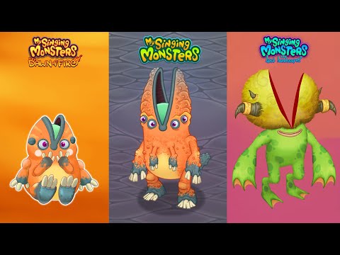 ALL Dawn of Fire Vs My Singing Monsters Vs The Lost Landscapes Redesign Comparisons ~ MSM