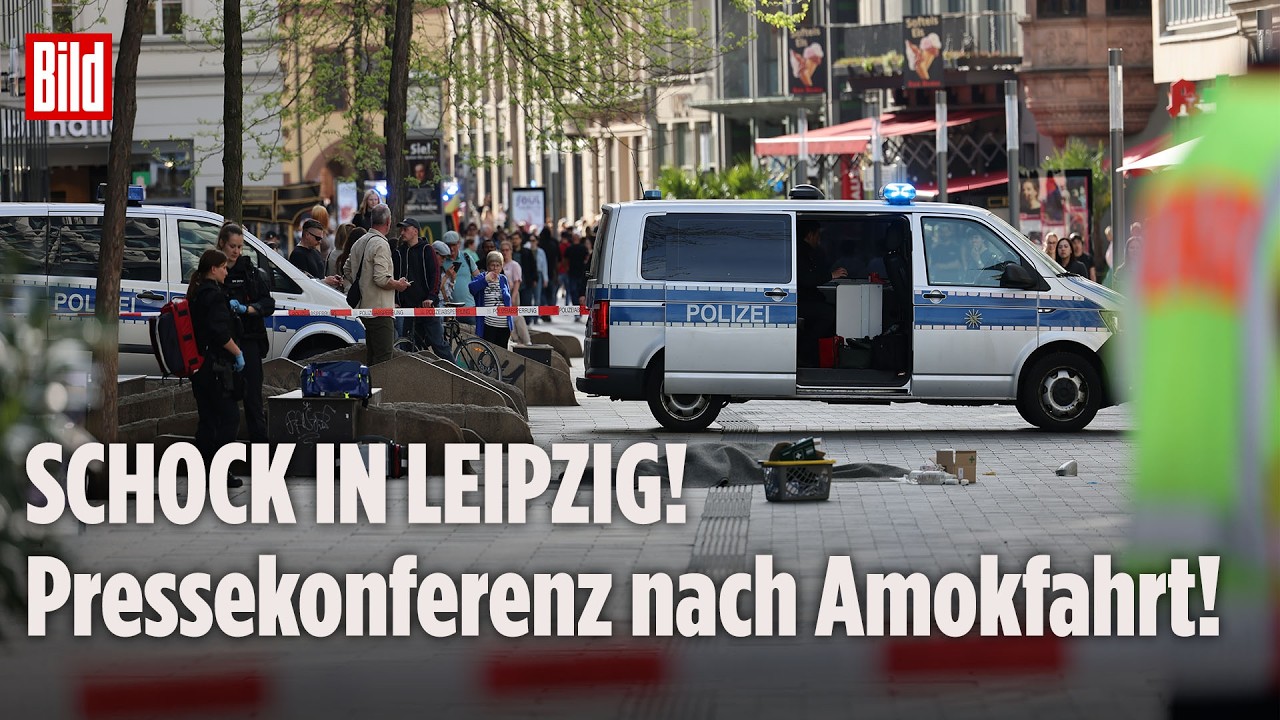 PRESSEKONFERENZ NACH AMOKFAHRT: Leipzig ringt um Worte nach tödlicher Tat
