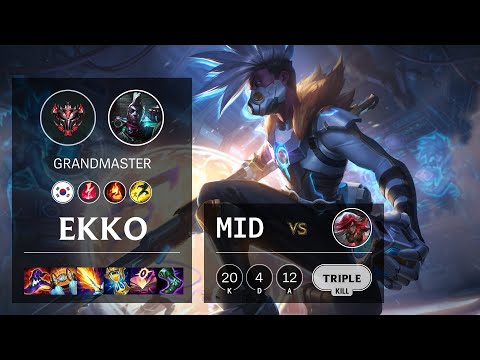 Ekko Mid vs Katarina - KR Grandmaster Patch 10.24