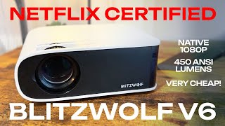 BlitzWolf BW-V6: The Budget-Friendly Native 1080P Projector - NETFLIX Certified - FULL REVIEW 🎥 🍿