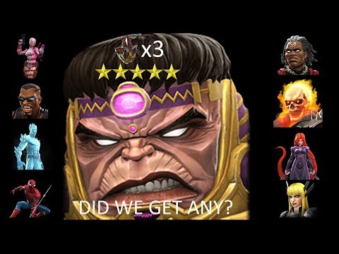 3x M. O. D. O. K. 5* feature crystals marvel contest of champions MODOK