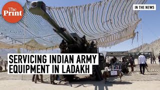 Bofors guns & other weaponry being serviced in Ladakh as Indian & Chinese soldiers faceoff - Download this Video in MP3, M4A, WEBM, MP4, 3GP
