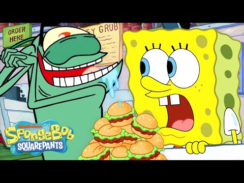 海綿寶寶 30 分鐘在蟹堡王裡看浮游生物 🍔 | @SpongeBobOfficial (30 Minutes of Plankton in the Krusty Krab 🍔 | @SpongeBobOfficial)