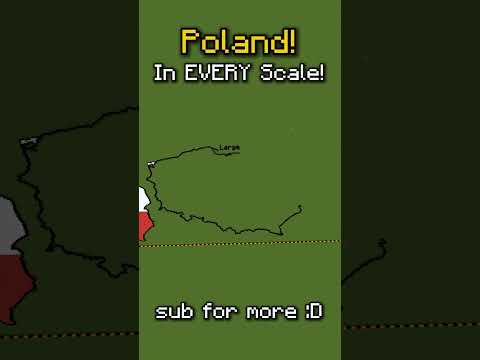 Poland in EVERY SCALE! #minecraft #poland #countryballs #polska