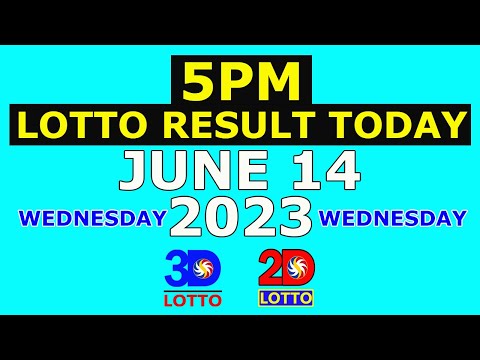 5pm Lotto Result Today June 14 2023 (Wednesday)