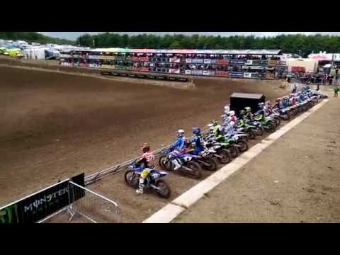 MX2 Race 1 Matterley Basin, lineup, start and holeshot Max Anstie!
