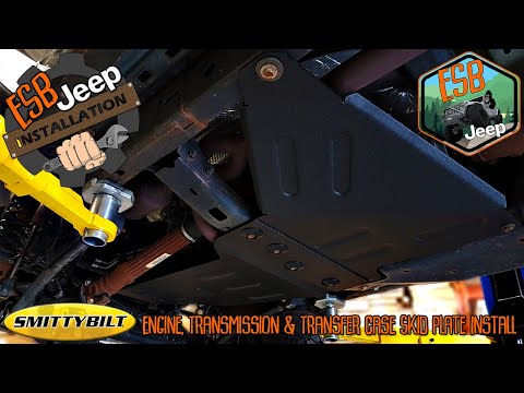 Smittybilt XRC Engine, Transmission & Transfer Case Skid Plate Install on a Jeep JK