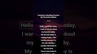My Favorite Hobbies - A1 Level - English Listening & Speaking Practice