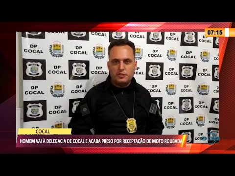 Homem vai a delegacia fazer denúncia e é preso por receptação de moto 09 07 2021
