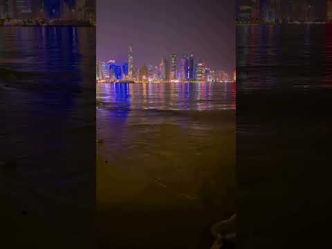 Corniche Night Waves Doha Qatar