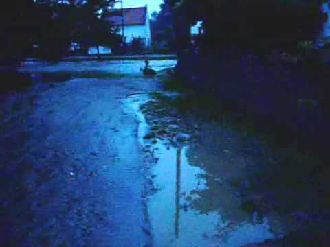 Powódź - Dziewiętlice (3 godziny po uderzeniu fali kulminacyjnej)