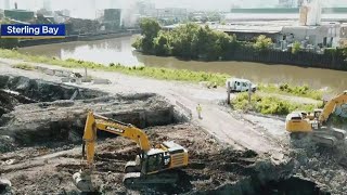 Future Lincoln Yards site showing progress after cleanup of pollutants