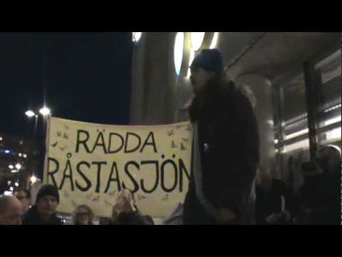 Rädda Råstasjön - Demonstration i Solna Centrum 28/2-13