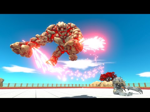 Lava Golem vs every boss factions animal revolt battle simulator